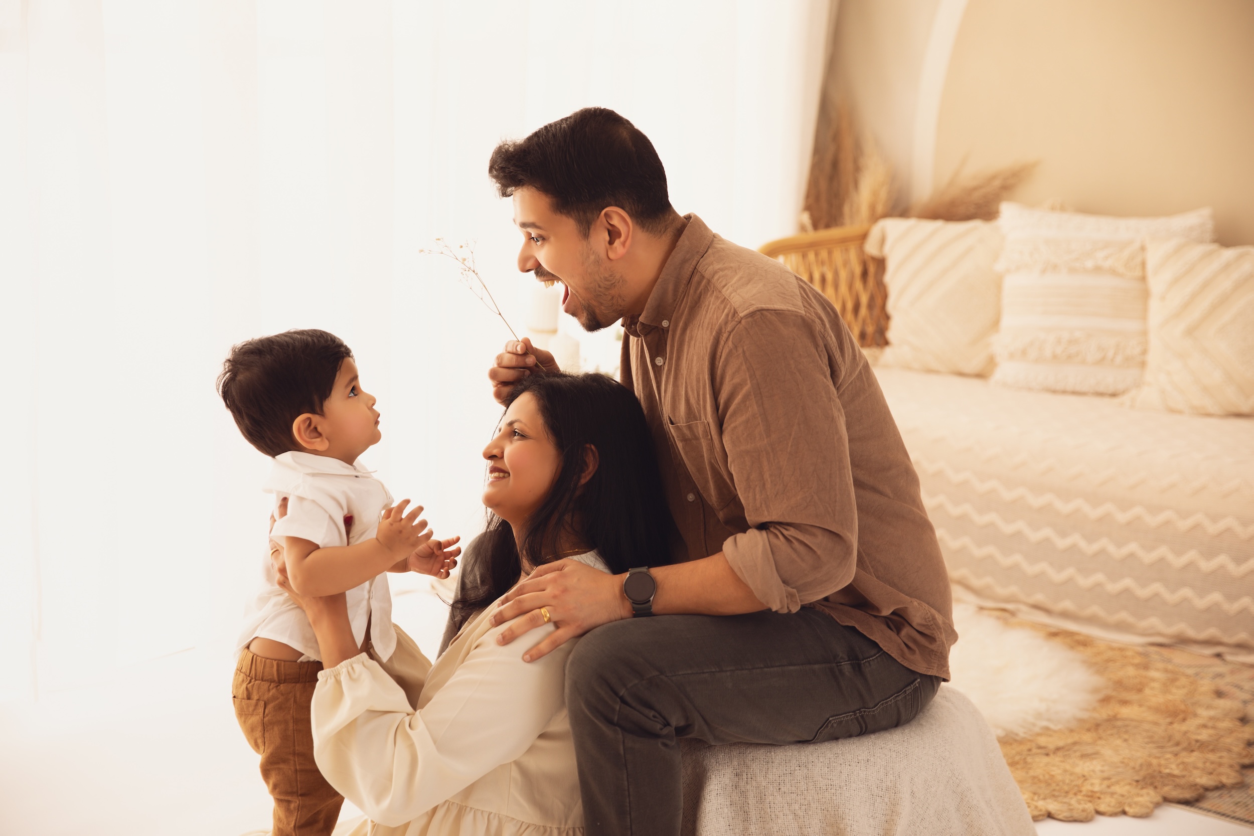Luxury studio setup for baby photography